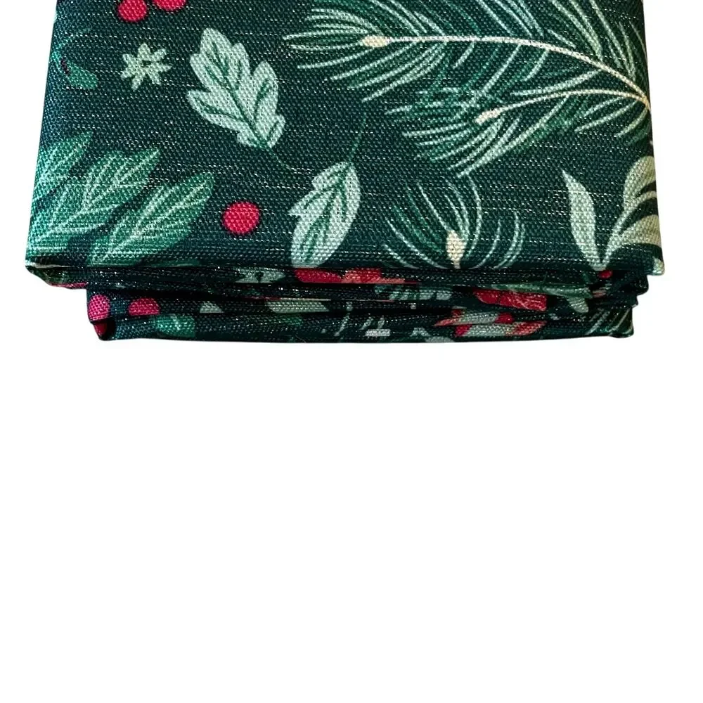 Rachel Ashwell Farmhouse CHRISTMAS JOY Dinner Napkins 18x18 Set of 6 Green NEW